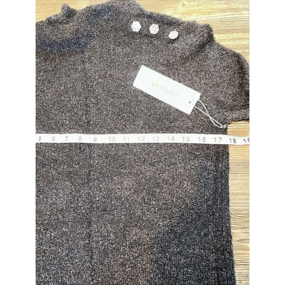 Liz Claiborne Charcoal Heather Long Sleeve Sweater.  Size Small. NWT. 12 - Picture 8 of 10